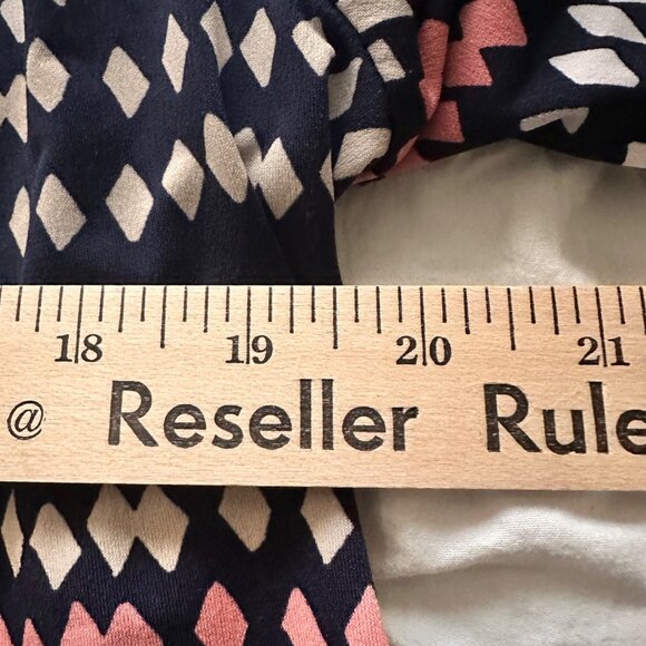 JM Collection Womens XL Geometric Print 3/4 Sleeve Tunic Studded Detail V Neck - Picture 5 of 10